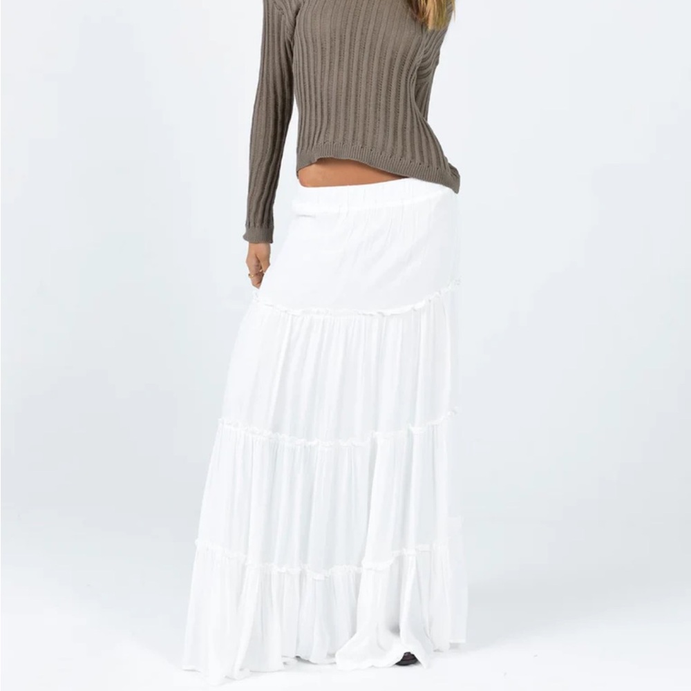 Princess Polly MIRIAH MAXI SKIRT WHITE